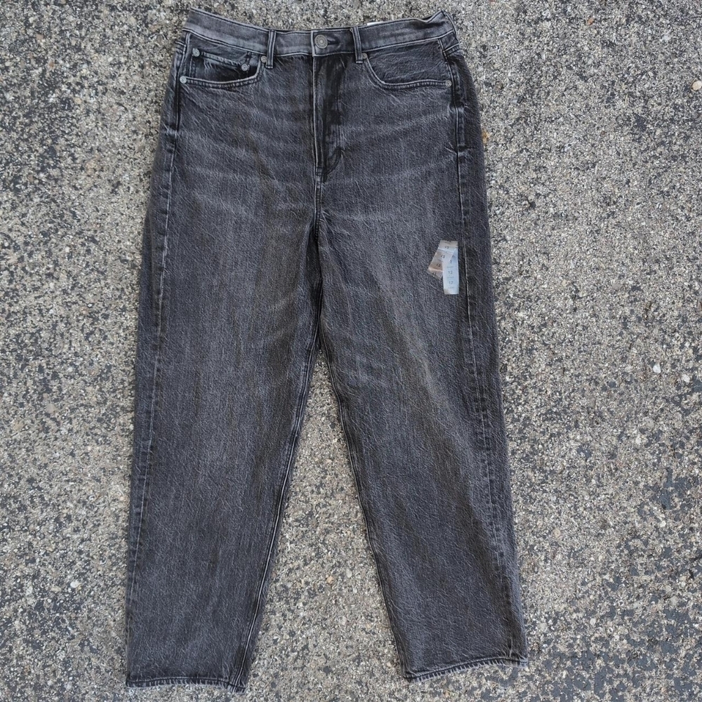 Brand New American Eagle Black Wash Comfort Stretch Baggy Jean 12